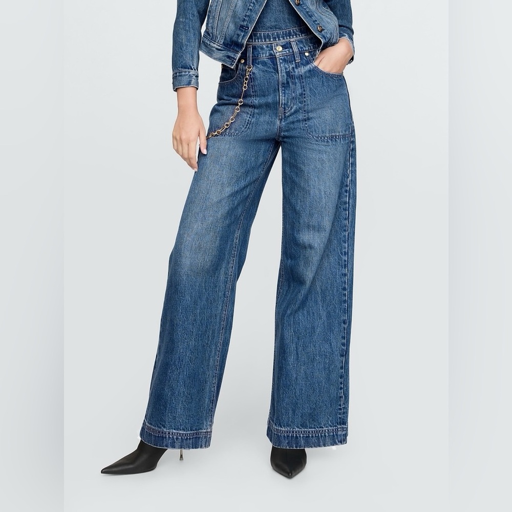 Gap Cult Gaia High Rise Stride Chain Jeans